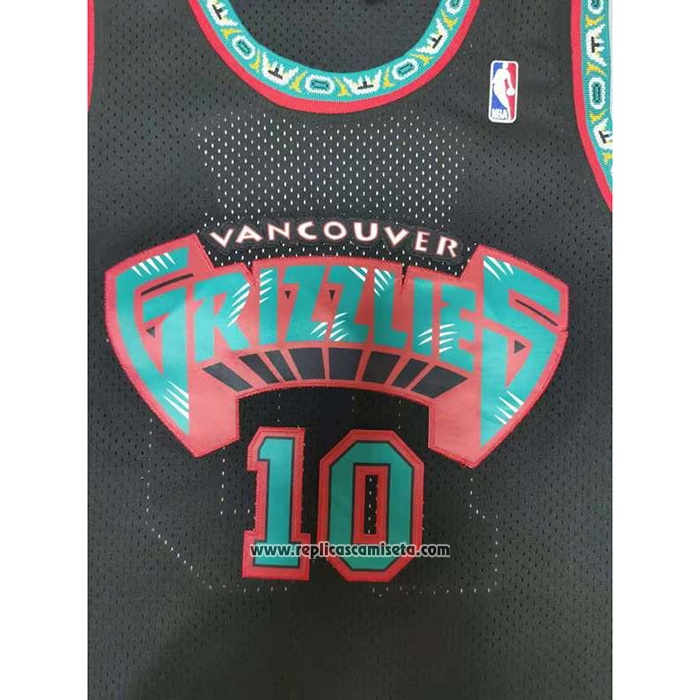 Camiseta Memphis Grizzlies Mike Bibby #10 Mitchell & Ness 1998-99 Negro